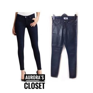 Paige 25 Verdugo Blue Metallic Ultra Skinny Jeans
